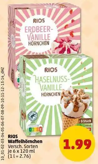 PENNY RIOS Waffelhörnchen Angebot