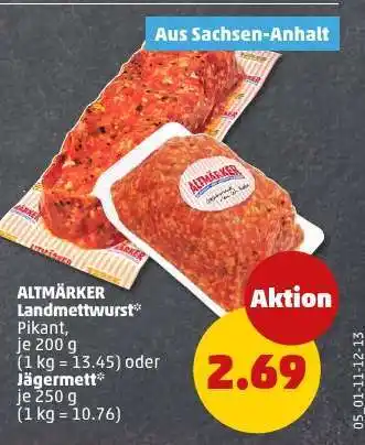 PENNY ALTMÄRKER Landmettwurst Angebot