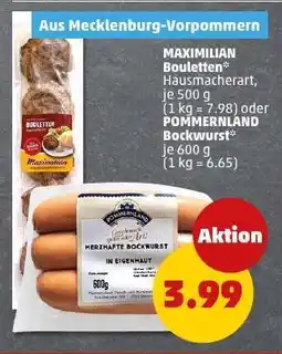 PENNY Pommernland Bockwurst Angebot