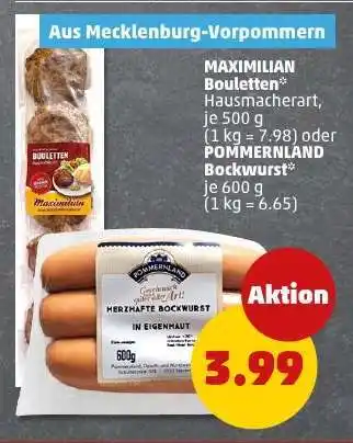 PENNY Pommernland Bockwurst Angebot