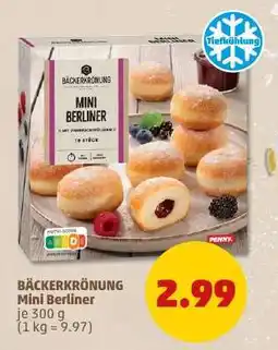 PENNY BÄCKERKRÖNUNG Mini Berliner Angebot