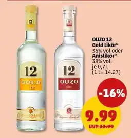 PENNY OUZO 12 Gold Likör Angebot