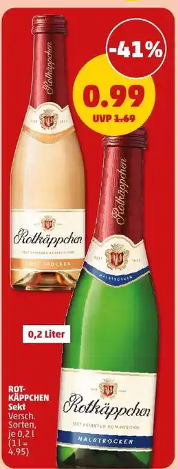 PENNY ROT-KÄPPCHEN Sekt Angebot