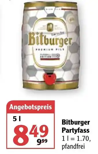 Globus Bitburger Partyfass 5l Angebot