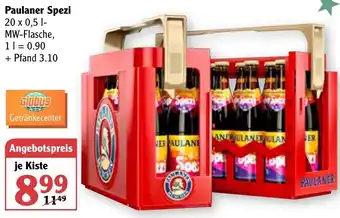 Globus Paulaner Spezi 20 x 0,5l Angebot