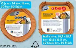 Aldi Süd Power Force Backpapier für Heißluftfritteuse Angebot