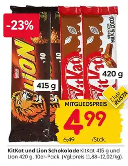 Rusta Nestlé kitkat und lion schokolade Angebot