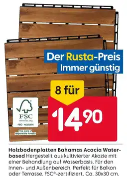 Rusta Rusta holzbodenplatten bahamas acacia water-based Angebot
