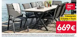 Rusta Tisch florens + 8 stühle madrid Angebot