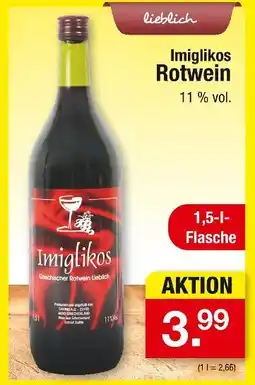 Zimmermann Imiglikos rotwein Angebot