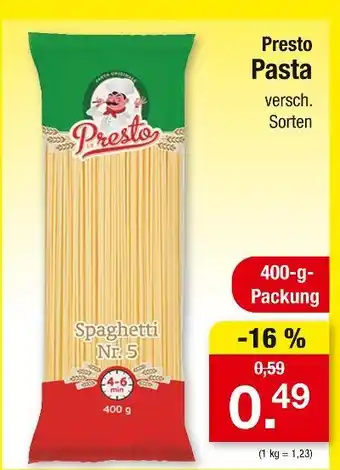 Zimmermann Presto pasta Angebot
