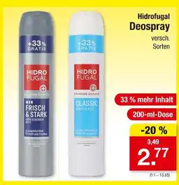 Zimmermann Hidrofugal deospray Angebot
