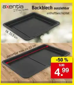 Zimmermann Axentia backblech ausziehbar Angebot
