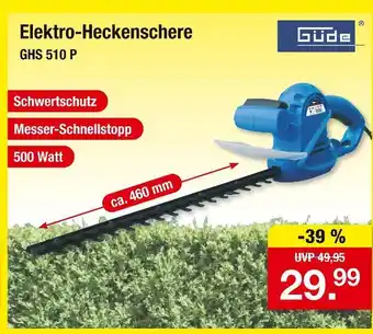 Zimmermann Güde elektro-heckenschere Angebot