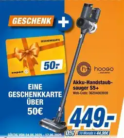 Expert Hoogo akku-handstaubsauger s5+ Angebot