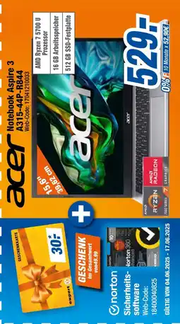 Expert Acer notebook aspire 3 a315-44p-r844 Angebot