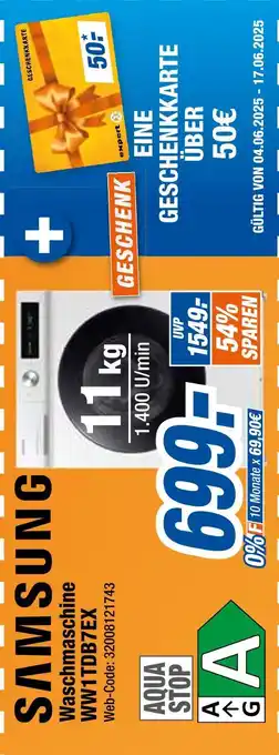 Expert Samsung waschmaschine ww11tdb7ex Angebot