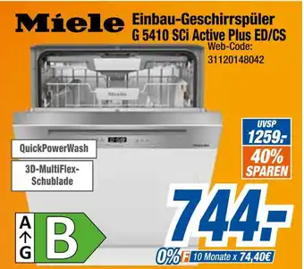 Expert Miele einbau-geschirrspüler g 5410 sci active plus ed/cs Angebot
