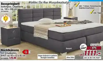 Poco Boxspringbett oder nachtkonsole Angebot