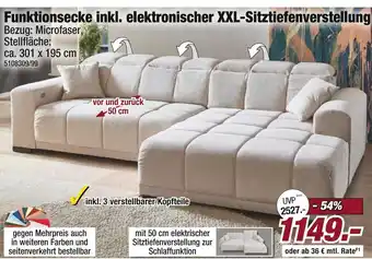 Poco Funktionsecke inkl. elektronischer xxl-sitztiefenverstellung Angebot