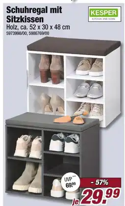 Poco Kesper schuhregal mit sitzkissen Angebot