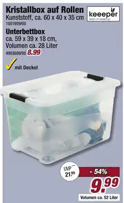Poco Keeeper kristallbox auf rollen oder unterbettbox Angebot