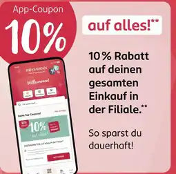 Rossmann Rossmann 10% app-coupon Angebot