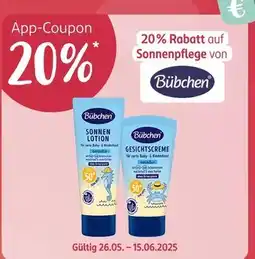 Rossmann Bübchen 20% app-coupon Angebot