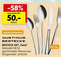 SCONTO Justinus bestecke besteck-set „twist“ Angebot