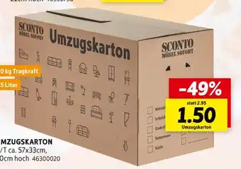 SCONTO Umzugskarton Angebot