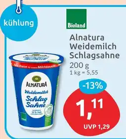 Budni Alnatura weidemilch schlagsahne Angebot