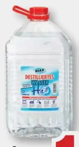 B1 Discount Baumarkt Klax Destilliertes Wasser Angebot