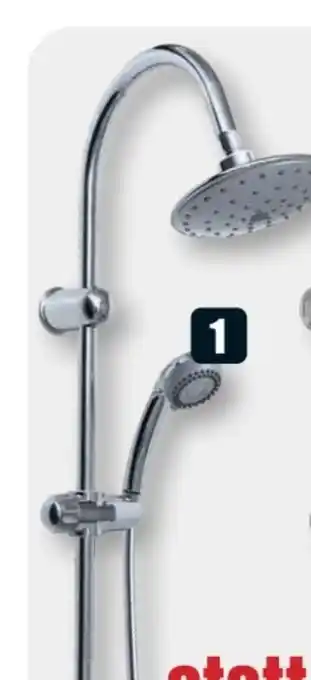 B1 Discount Baumarkt Überkopf Brausestangen-Set Fresh Shower Angebot