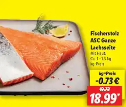 Lidl Fischerstolz ASC Ganze Lachsseite Angebot