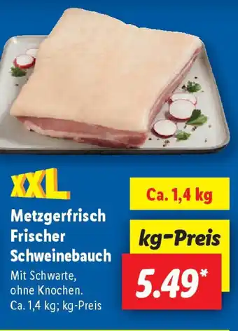 Lidl Metzgerfrisch Frischer Schweinebauch Angebot