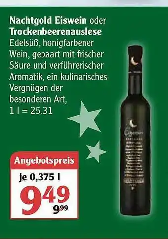 Globus Nachtgold Eiswein Oder Trockenbeerenauslese Angebot