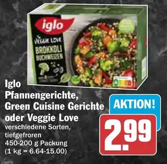 AEZ Iglo Pfannengerichte, Green Cuisine Gerichte AKTION! oder Veggie Love Angebot