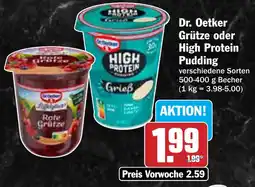 AEZ Dr. Oetker Grütze oder High Protein Pudding Angebot