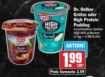 AEZ Dr. Oetker Grütze oder High Protein Pudding Angebot