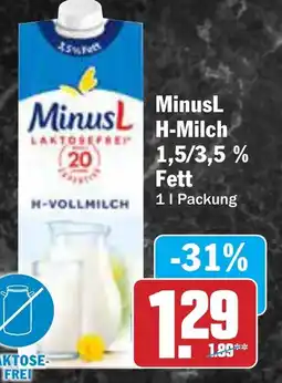 AEZ MinusL H-Milch 1,5/3,5% Fett Angebot