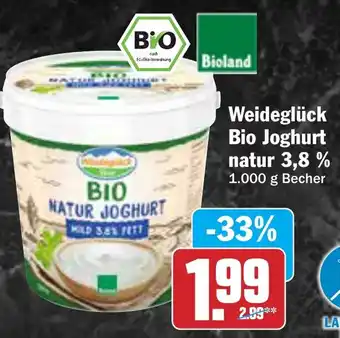 AEZ Weideglück Bio Joghurt natur 3,8 % Angebot