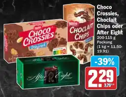AEZ Choco Crossies, Choclait chips oder After Eight Angebot