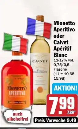 AEZ Mionetto Aperitivo oder Calvet Apéritif Blanc Angebot