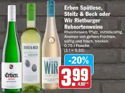 AEZ Erben Spätlese, Steitz & Beck oder Wir Rietburger Rebsortenweine Angebot