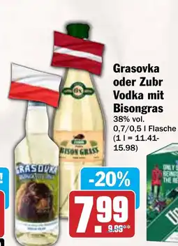 AEZ Grasovka oder Zubr Vodka mit Bisongras Angebot
