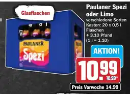 AEZ Paulaner Spezi oder Limo Angebot