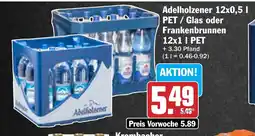 AEZ Adelholzener 12x0,5 | PET/Glas oder Frankenbrunnen 12x1 I PET Angebot