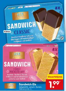Netto Marken-Discount Sandwich Eis Angebot