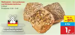 Netto Marken-Discount Weltmeister-, Sonnenblumen- und Kürbiskernbrötchen Angebot