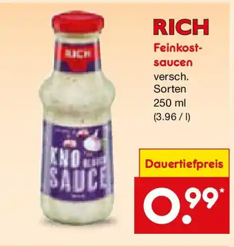 Netto Marken-Discount RICH Feinkost- saucen Angebot